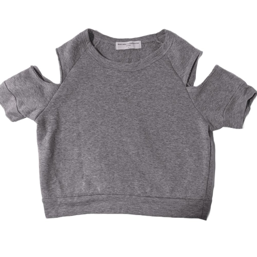 Project Social T x Urban Outfitters Cold Shoulder Crop Top, Size Medium, NWOT